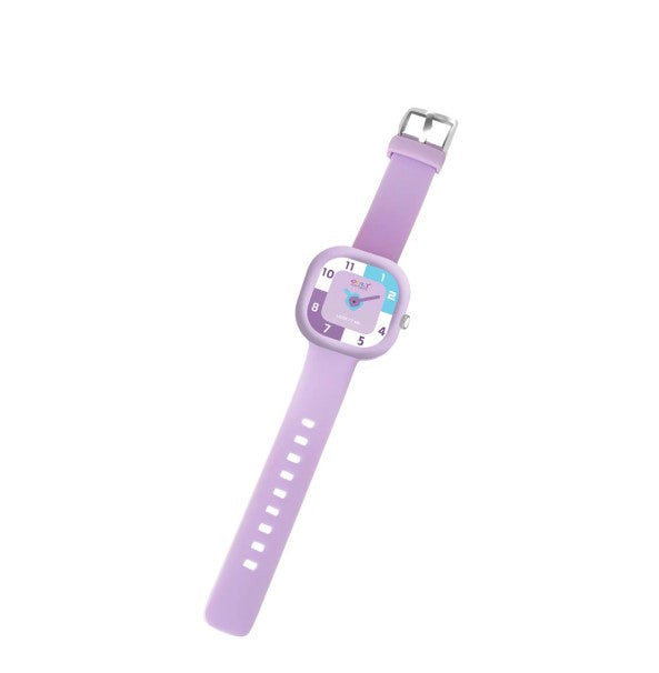 Spiky Square Analog Watch For Kids - Purple