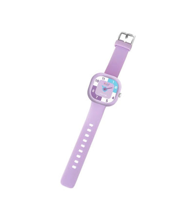 Spiky Square Analog Watch For Kids - Purple