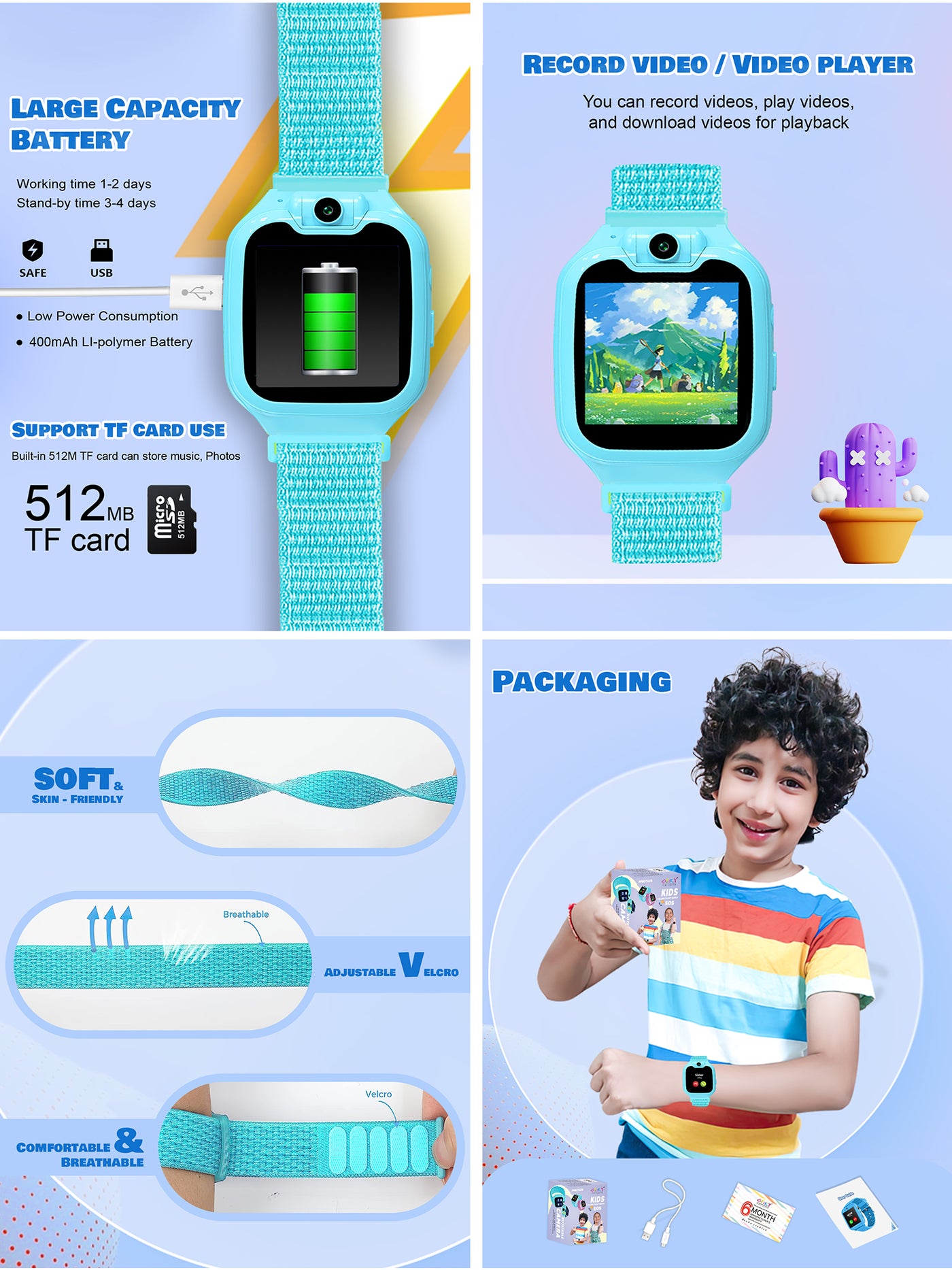 Spiky: Minotaur -Blue Smartwatch for Kids