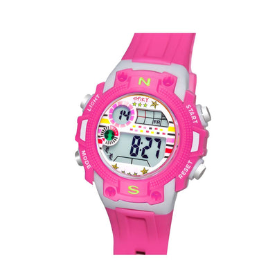 Spiky: Unique Round Digital Sports Watch - Pink