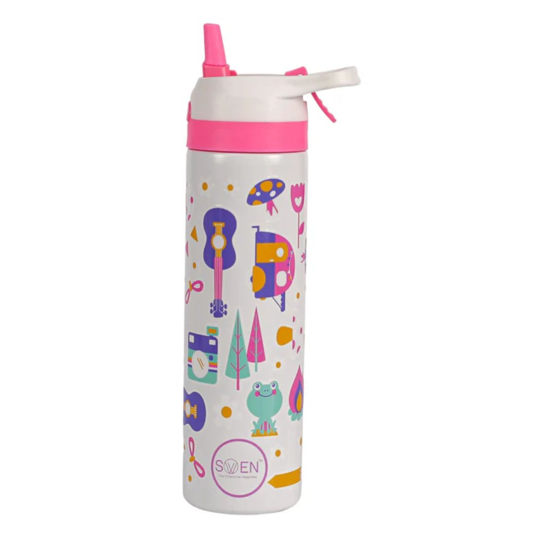 Insulated Stainless Steel Mist Bottle Pink and White - 540 Ml