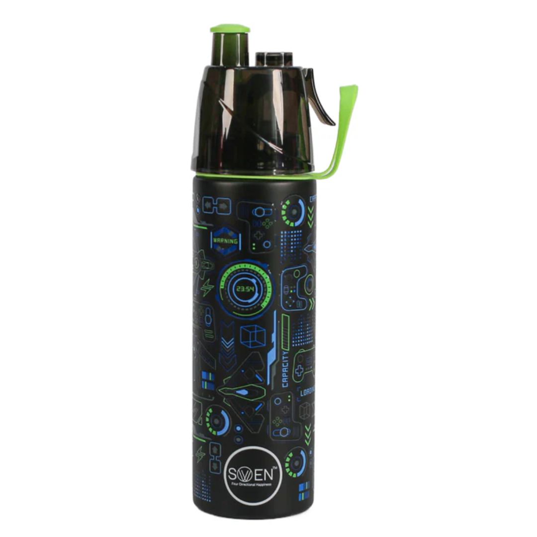 Swen Insulated Stainless Steel Tech Theme Mist Bottle Blue 490 Ml
