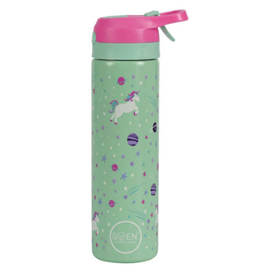 Swen Insulated Stainless Steel Unicorn Theme Mist Bottle Sea Green - 540 Ml