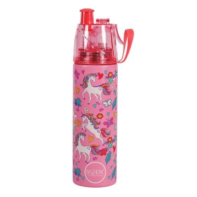 Swen Insulated Stainless Steel Unicorn Theme Mist Bottle Pink 490 Ml