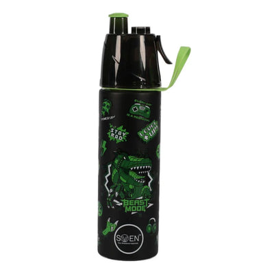 Swen Insulated Stainless Steel Video Game Theme Mist Bottle Black - 490 Ml