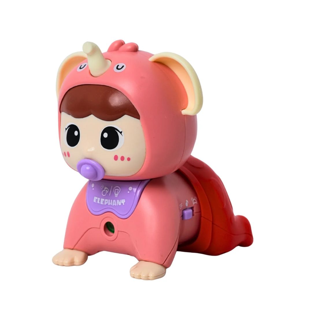 Tak Tak Toys: CrawlPal - Crawling Toy with Lights & Sound - Pink