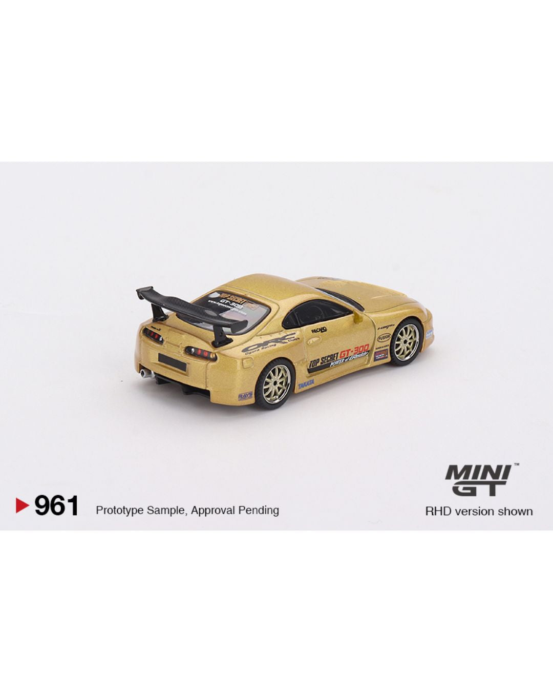Mini GT #961: Toyota Supra (A80) Top Secret GT-300 Top Secret Gold