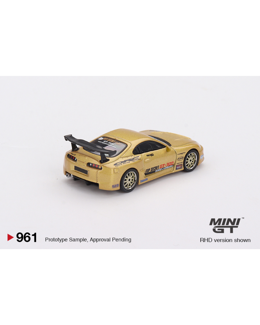 Mini GT #961: Toyota Supra (A80) Top Secret GT-300 Top Secret Gold