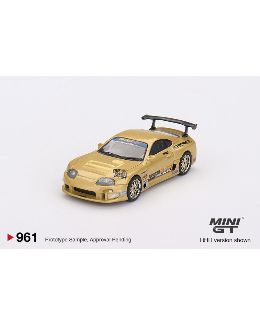 Mini GT #961: Toyota Supra (A80) Top Secret GT-300 Top Secret Gold