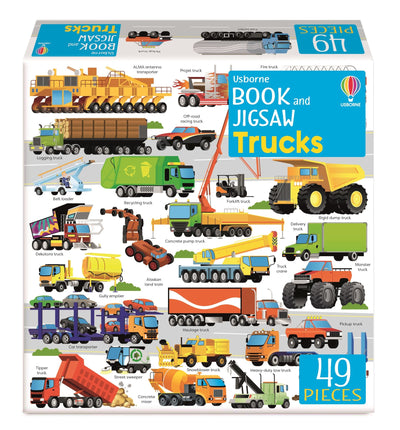 Usborne Book and Jigsaw Trucks - Paperback | Usborne