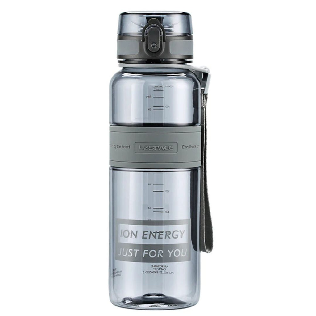 UZSPACE: Portable Tritan Sports Water Bottle BPA Free - Bark Gray 1000ml