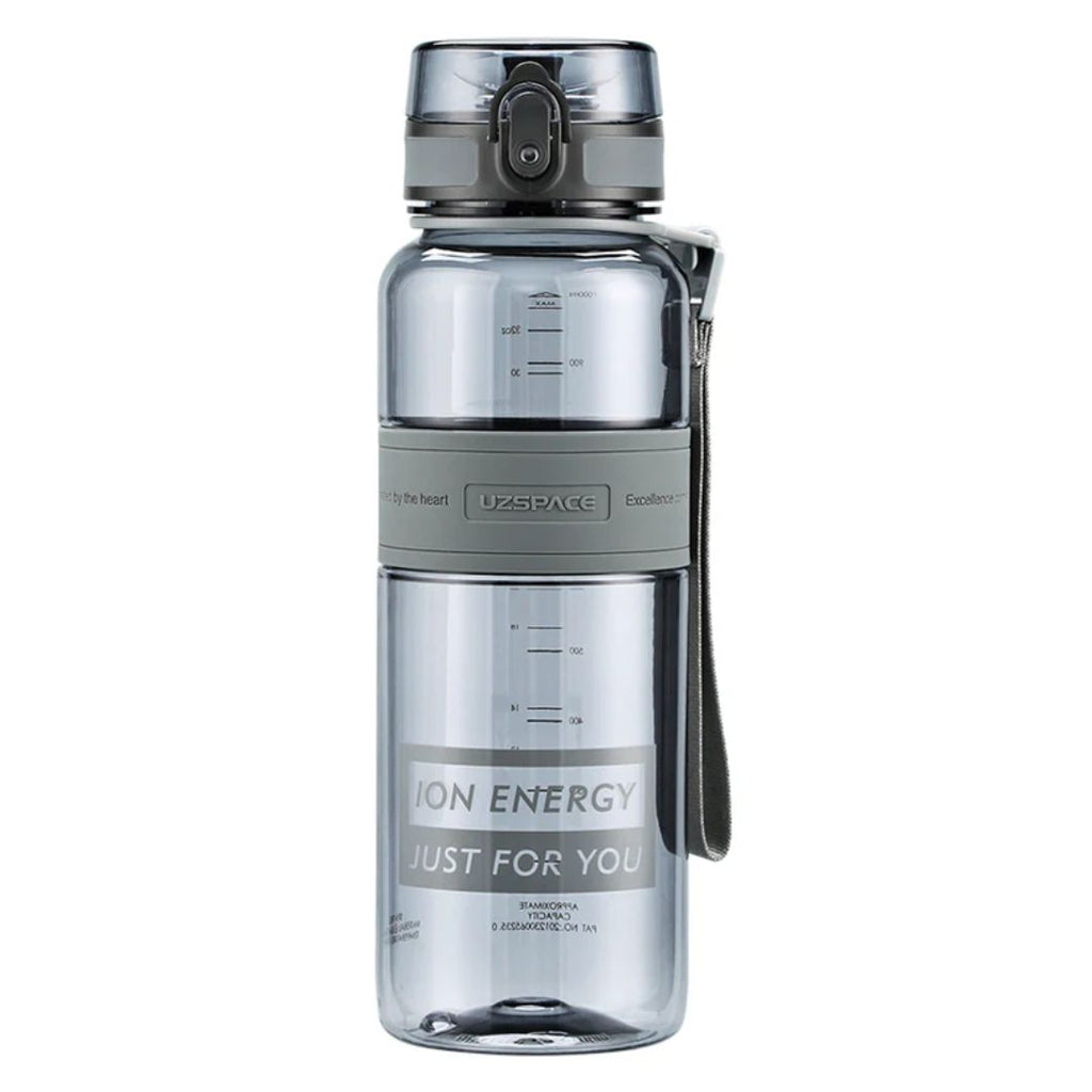 Uzspace Portable Tritan Sports Water Bottle BPA Free - Bark Gray 650ml