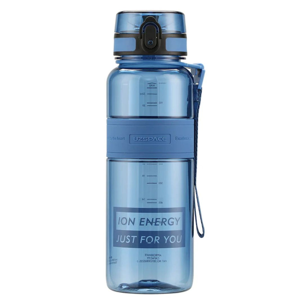 UZSPACE: Portable Tritan Sports Water Bottle BPA Free - Clitoria Blue 1000ml