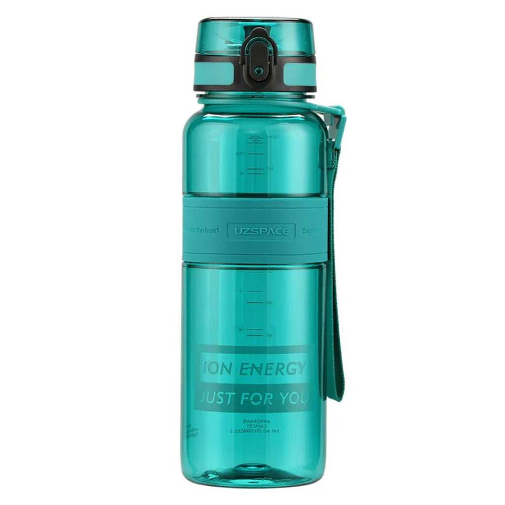 UZSPACE: Portable Tritan Sports Water Bottle BPA Free - Vine Cyan 1000ml