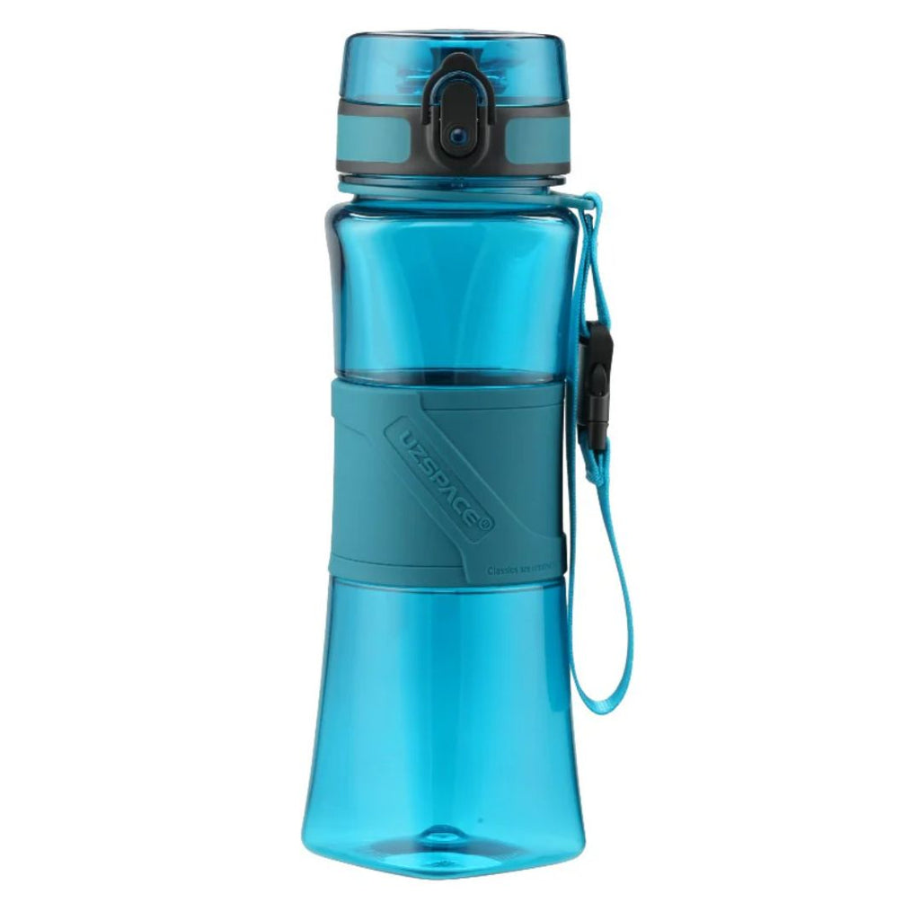 Uzspace Twisted Fitness Series Tritan Water Bottle BPA Free - Cyan 1000ml