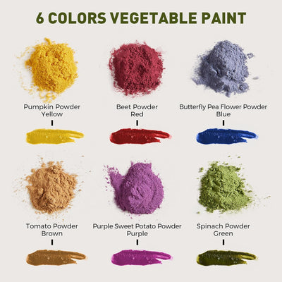 Jar Melo: Vegetable Powder Paints- 6 Colors