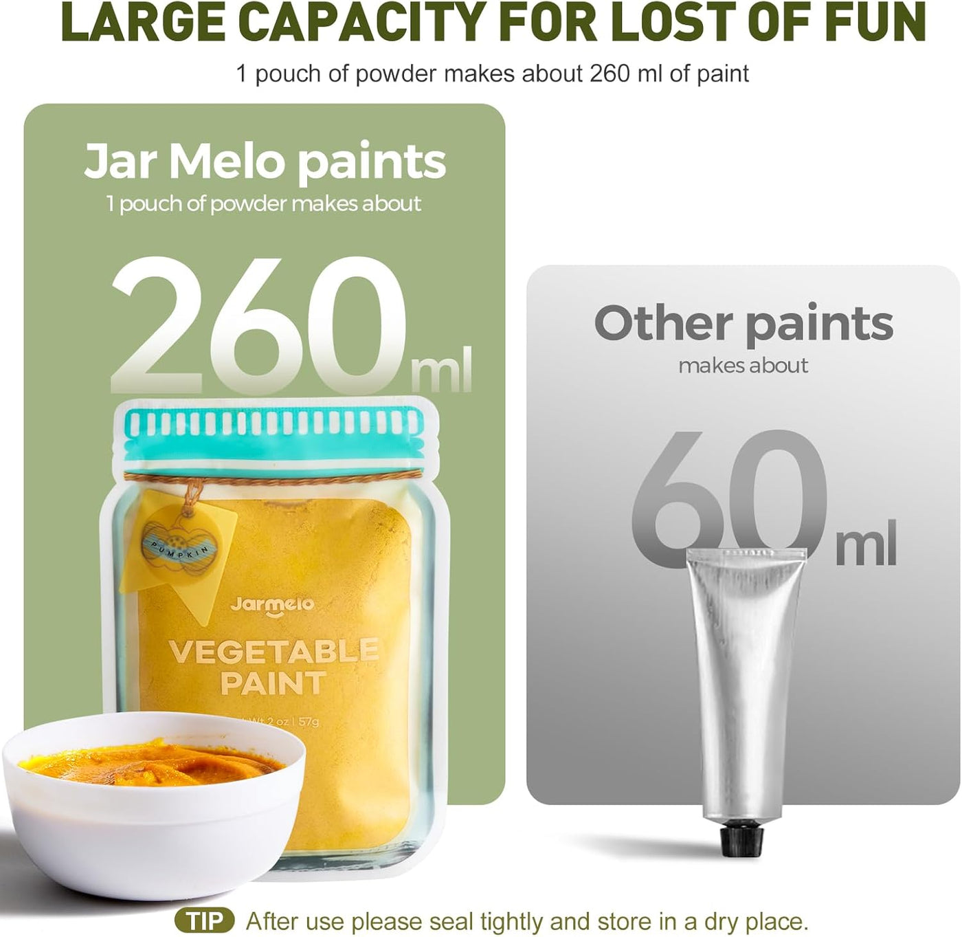 Jar Melo: Vegetable Powder Paints- 6 Colors