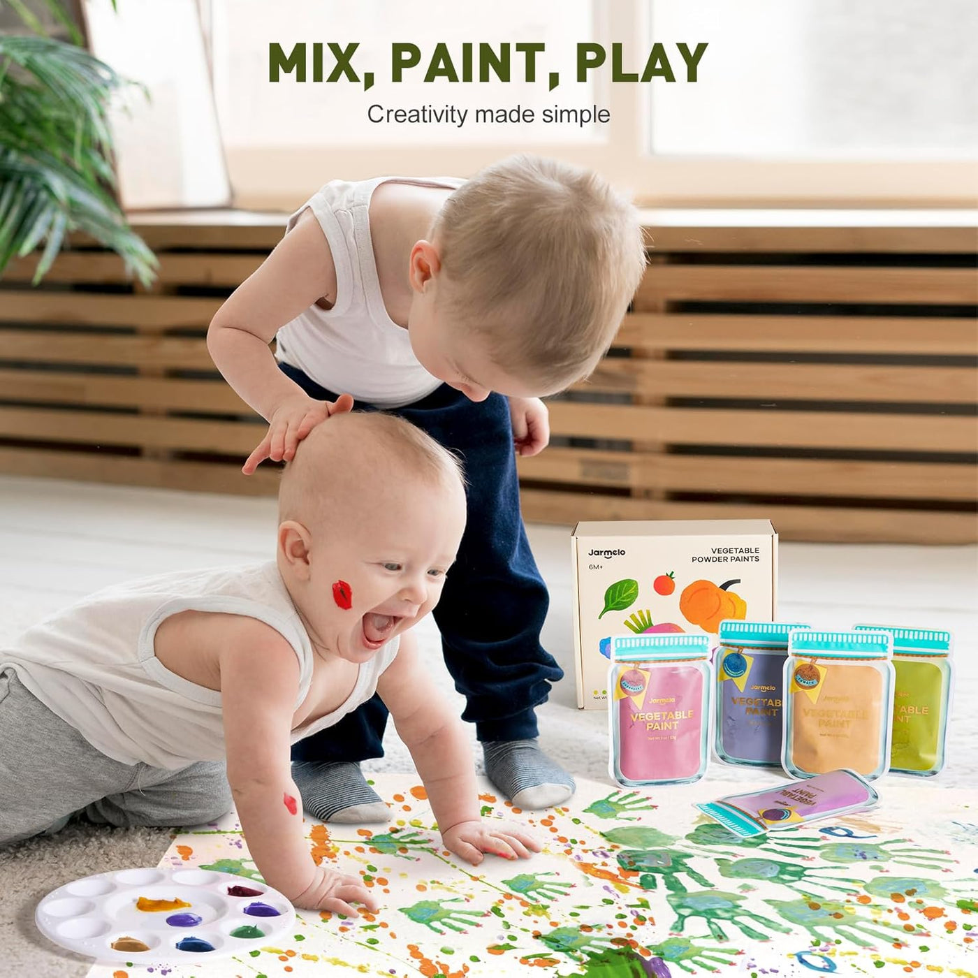 Jar Melo: Vegetable Powder Paints- 6 Colors