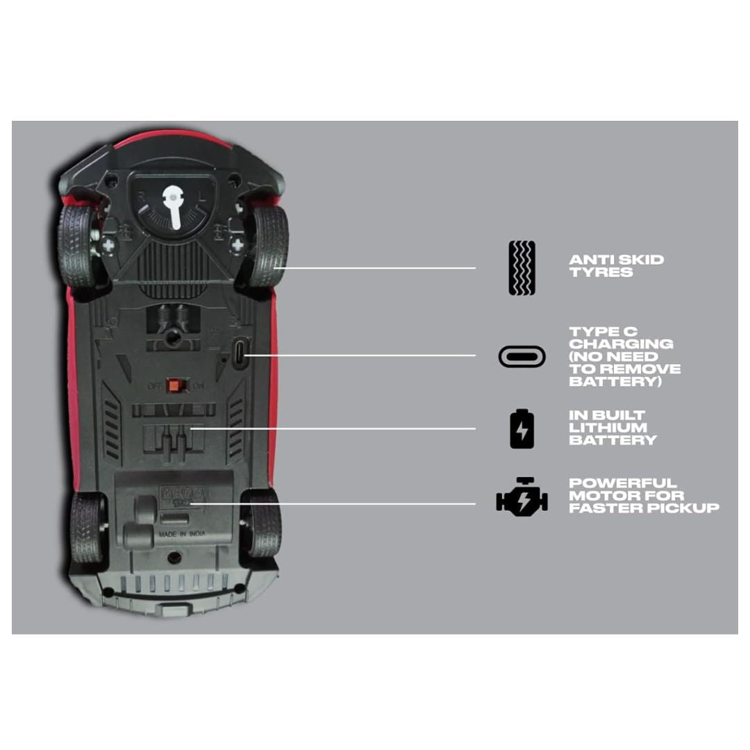 Veva Race N Roll Remote Control Sport Car Black