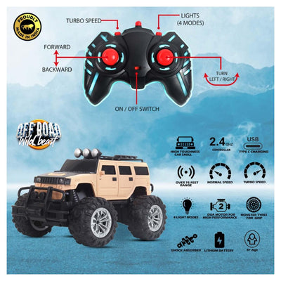 Veva Toys Off Road Wild Beast RC Car - Beige