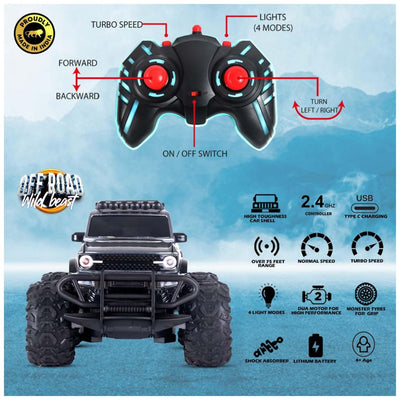 Veva Toys Off Road Wild Beast RC Car - Black