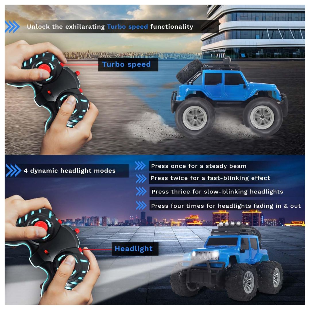 Veva Toys Off Road Wild Beast RC Pick Up Truck - Blue