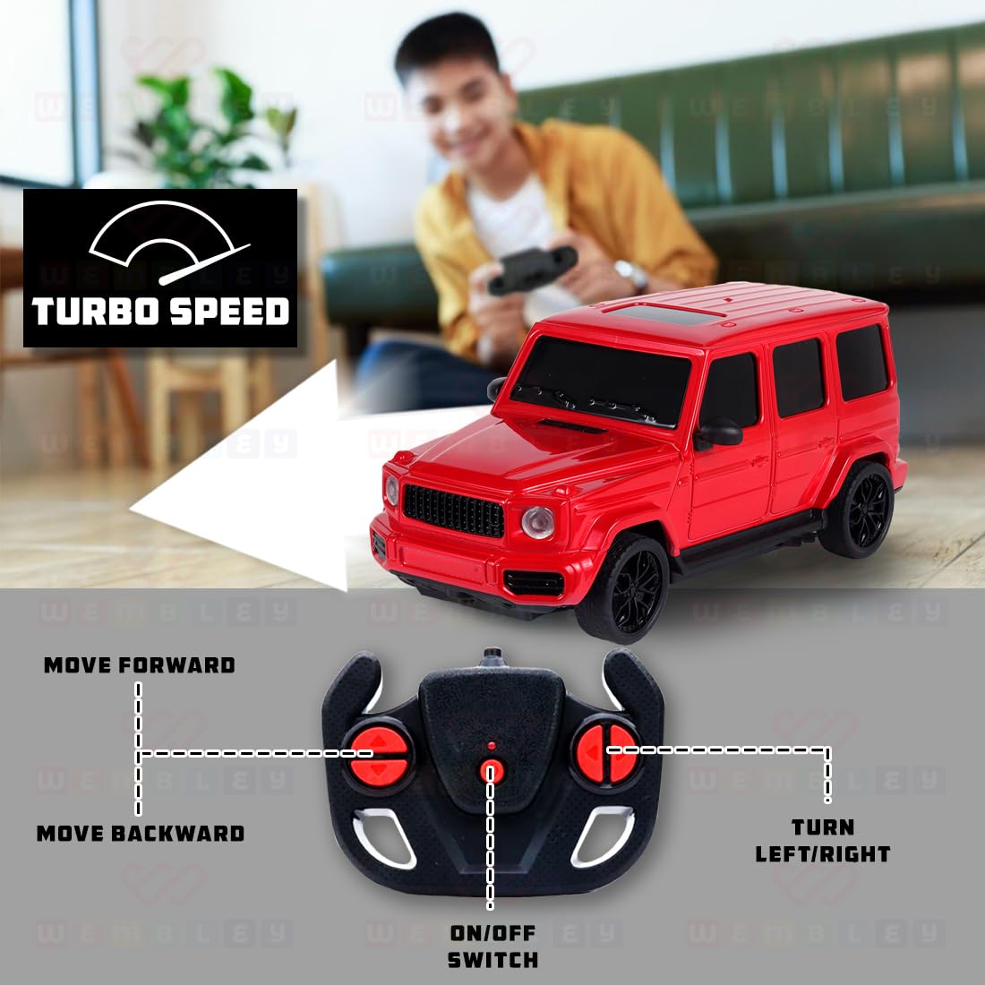 Veva: Race N Roll Remote Car -Wagon Style-Red (1:24)