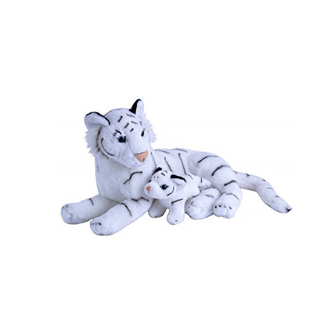 Wild Republic White Tiger Stuffed Animal - Mom And Baby 12"