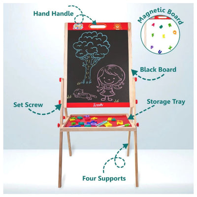 Wudly: 3 in 1 Easel Drawing Board