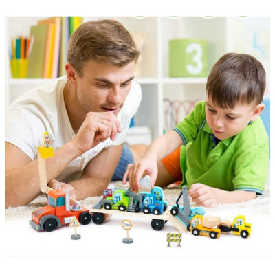 Wudly Toys: Construction Site Vehicles Carrier - Play Set