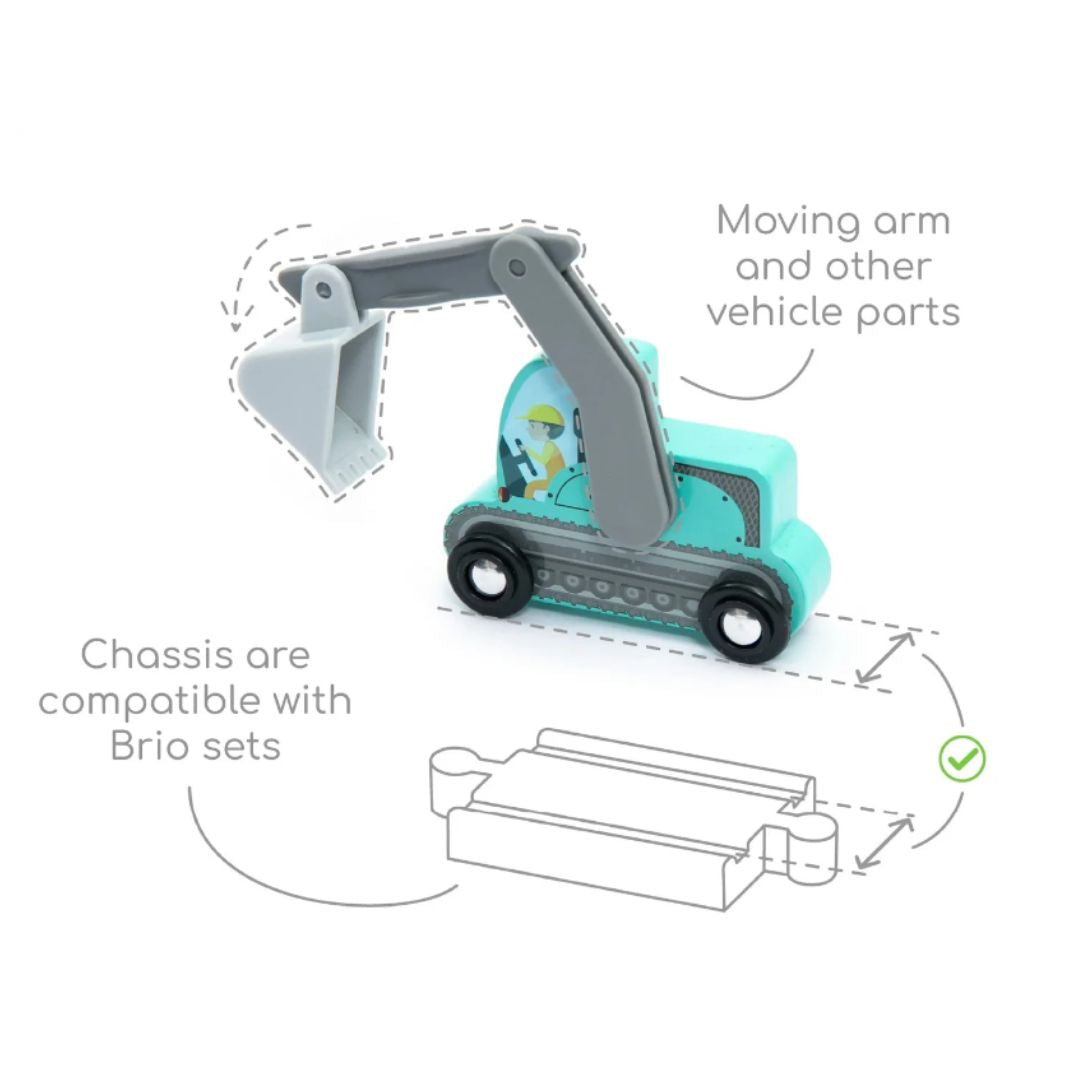Wudly Toys: Construction Site Vehicles Carrier - Play Set