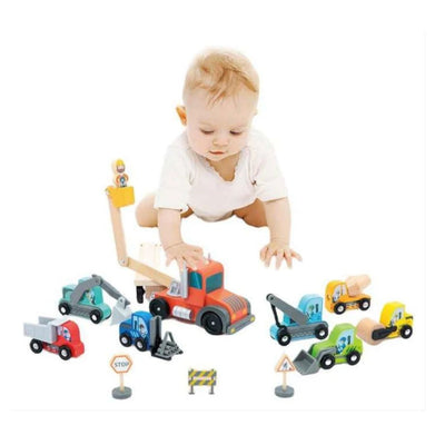 Wudly Toys: Construction Site Vehicles Carrier - Play Set