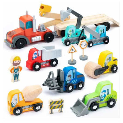 Wudly Toys: Construction Site Vehicles Carrier - Play Set