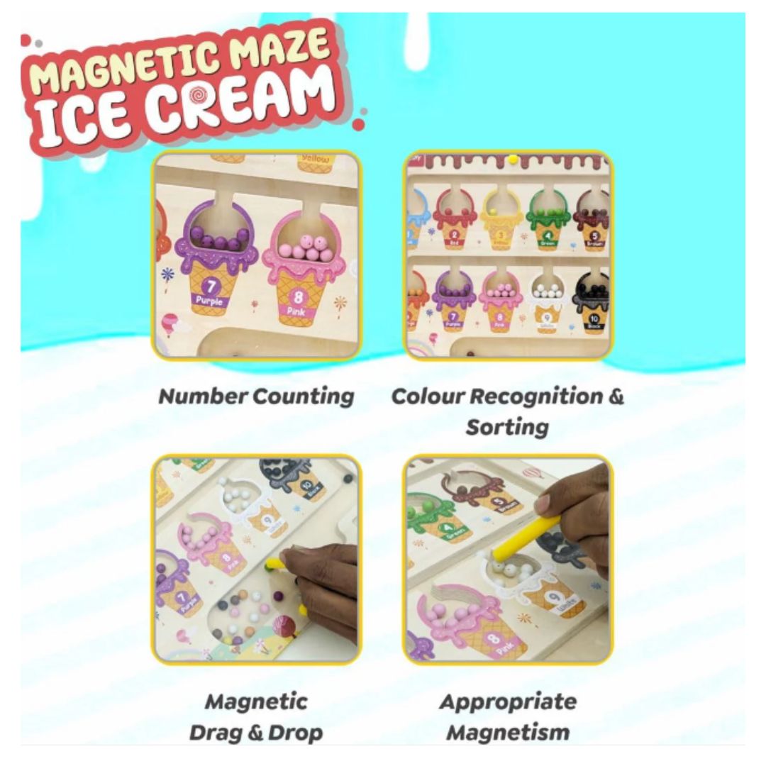 Wudly Toys: Magnetic Maze - Ice Cream