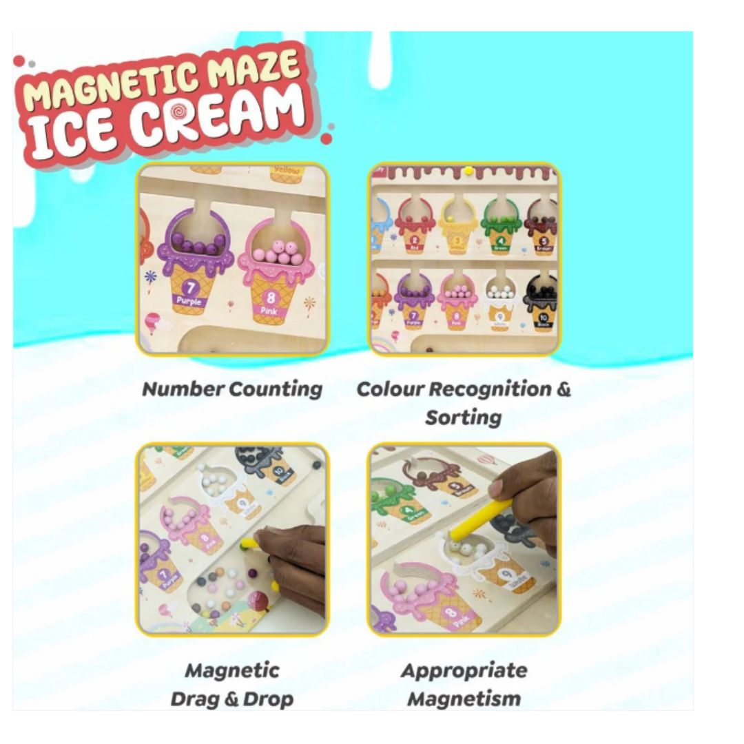 Wudly Toys: Magnetic Maze - Ice Cream