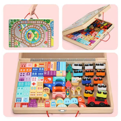 Wudly: Wooden Train Set Building Blocks