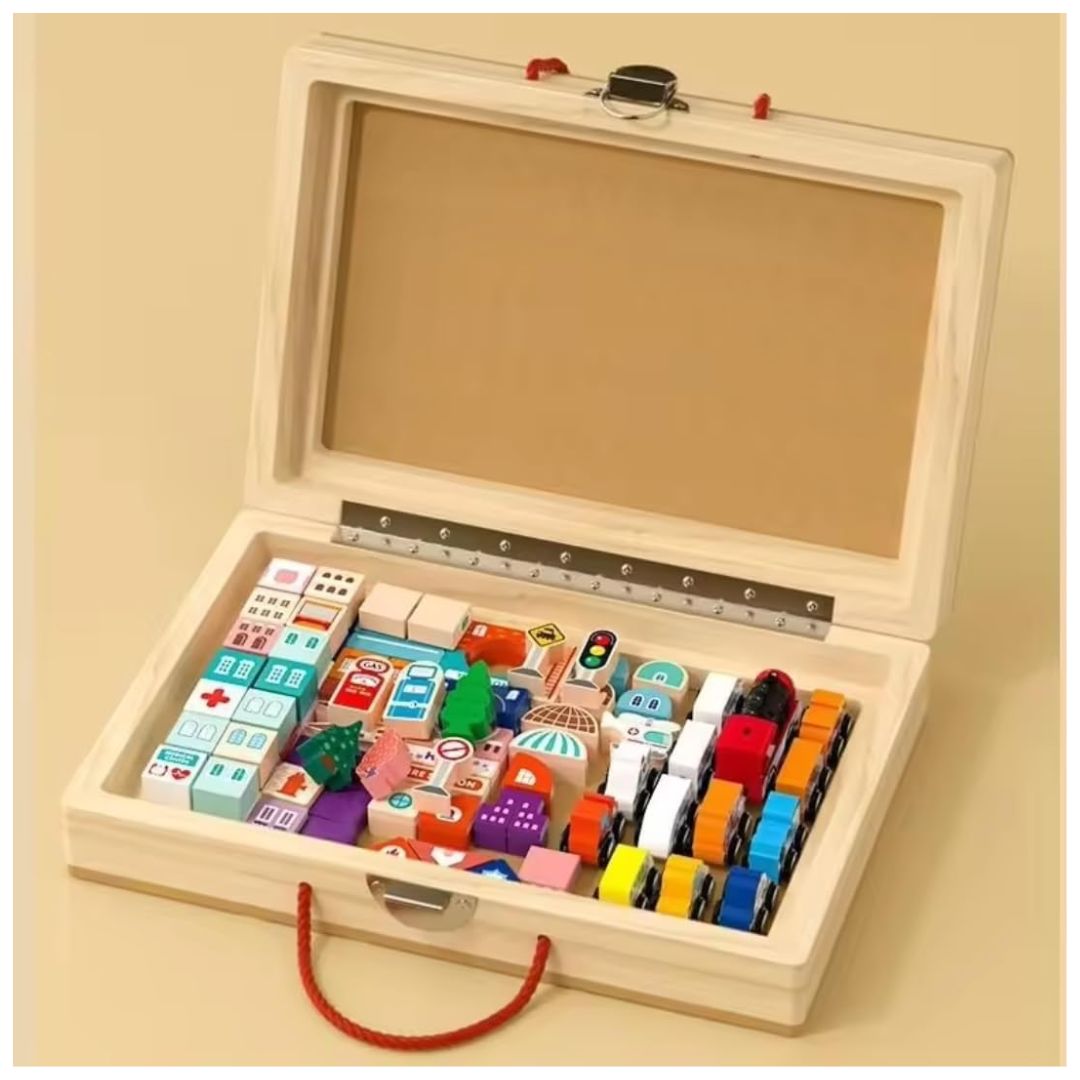 Wudly: Wooden Train Set Building Blocks