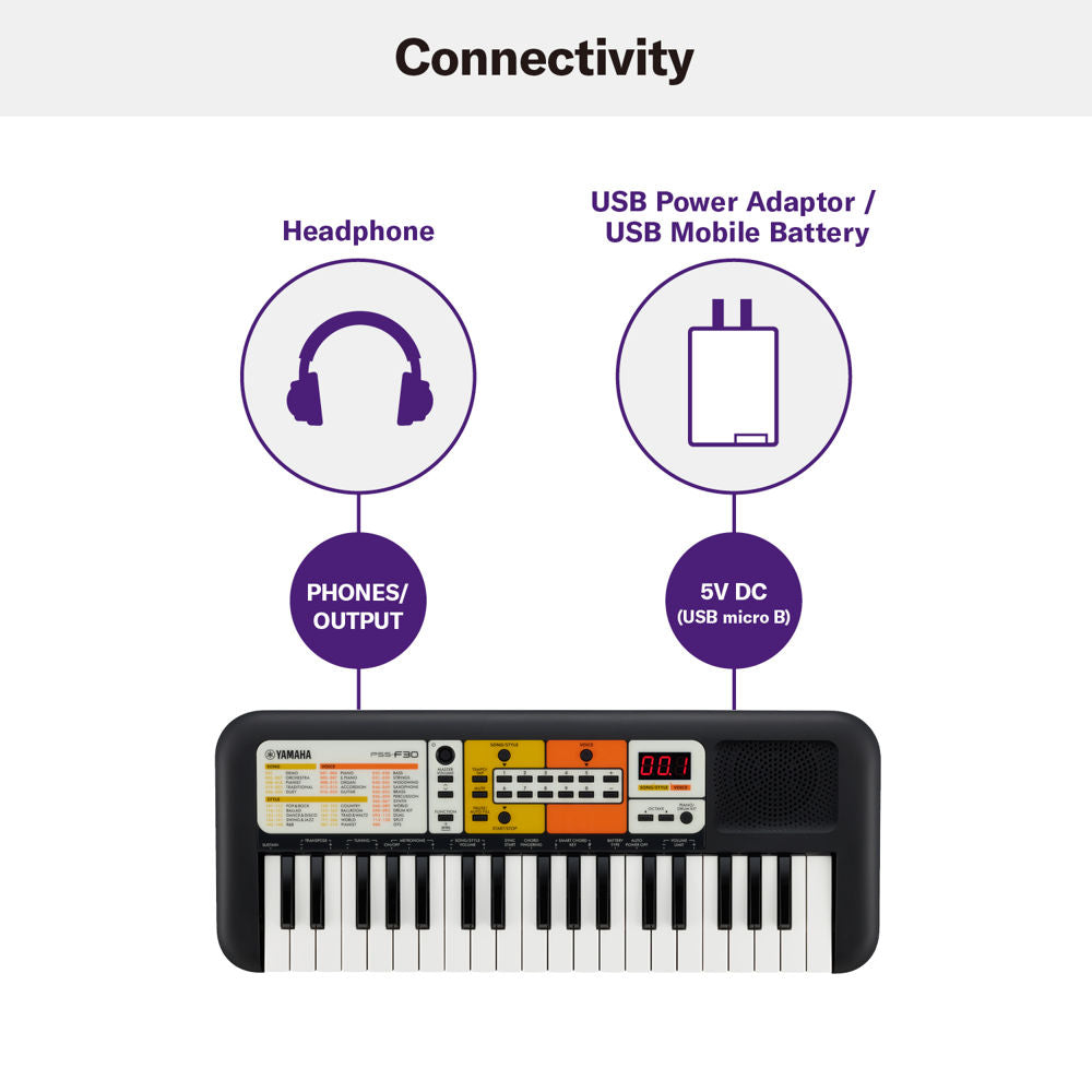 Yamaha PSS-F30 Mini Keyboard For Kids