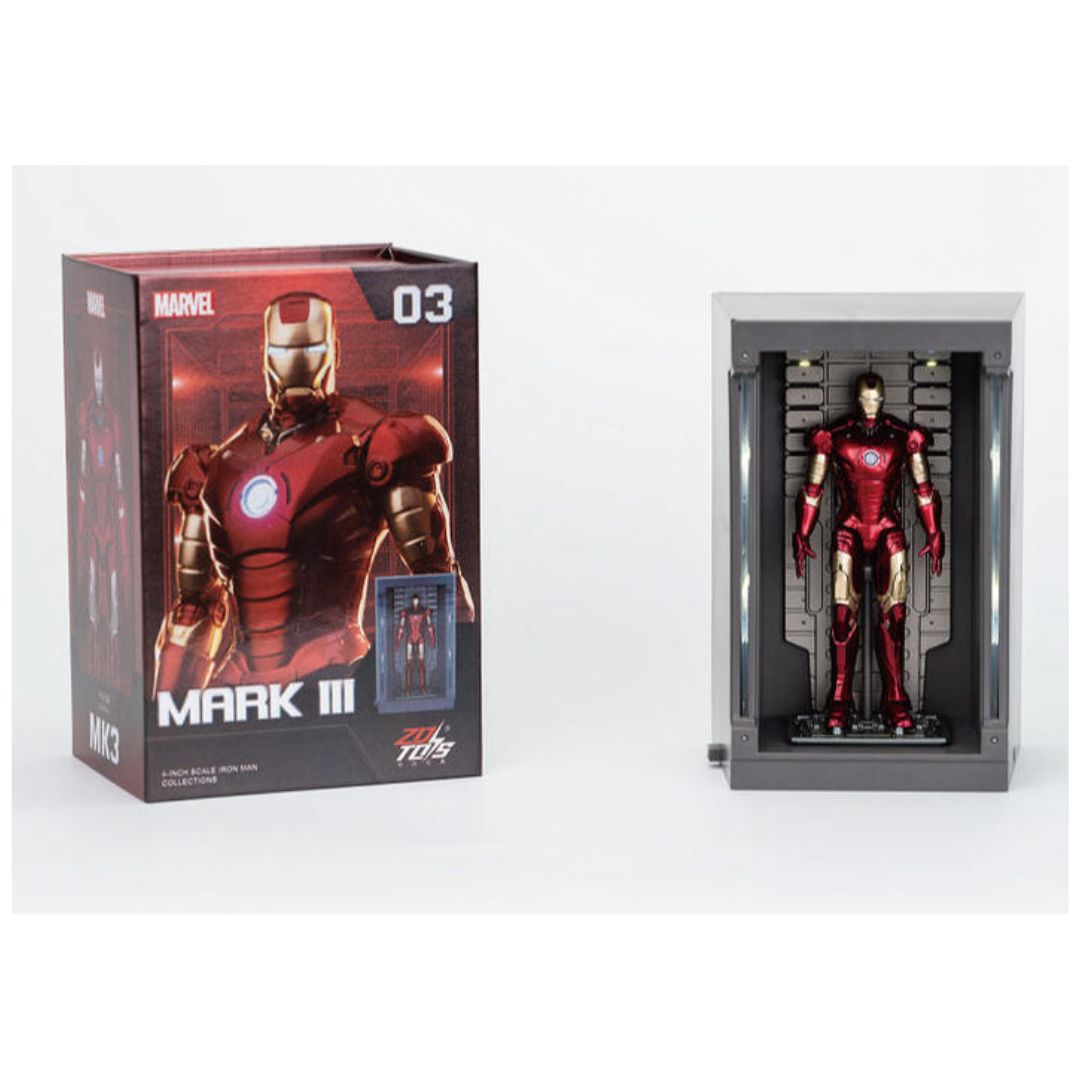 ZD Toys: Iron Man Hall of Armor Set - Mark3, 4-Inch Figure