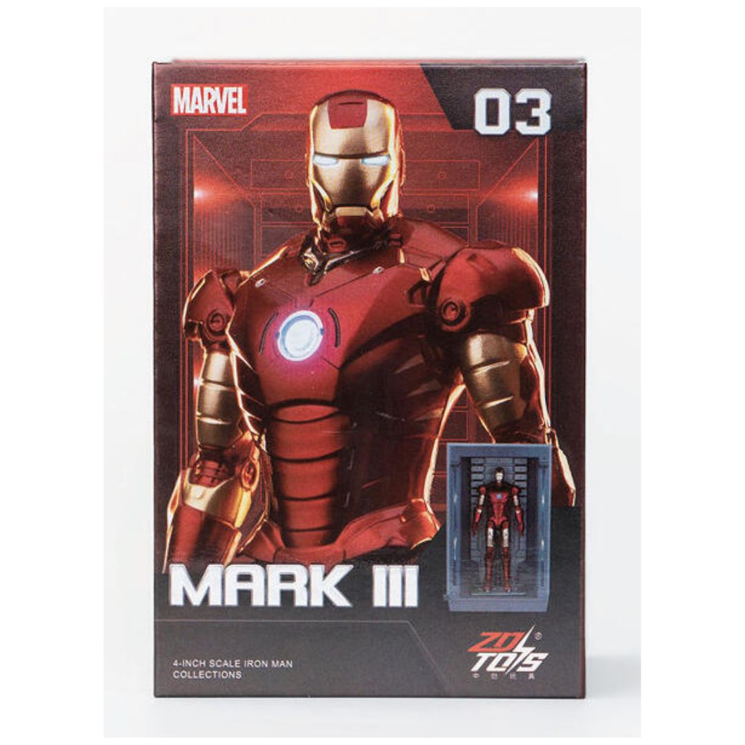 ZD Toys: Iron Man Hall of Armor Set - Mark3, 4-Inch Figure