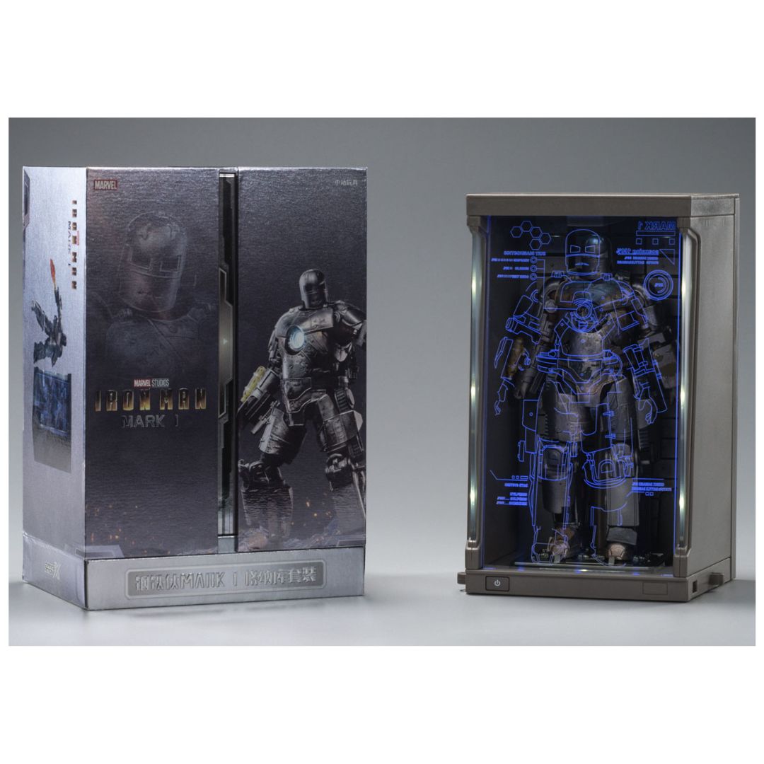 ZD Toys: Iron Man MK 1 Marvel 10th Anniversary Action Figure with the Hall of Armor - 7 Inch, Scale 1:10
