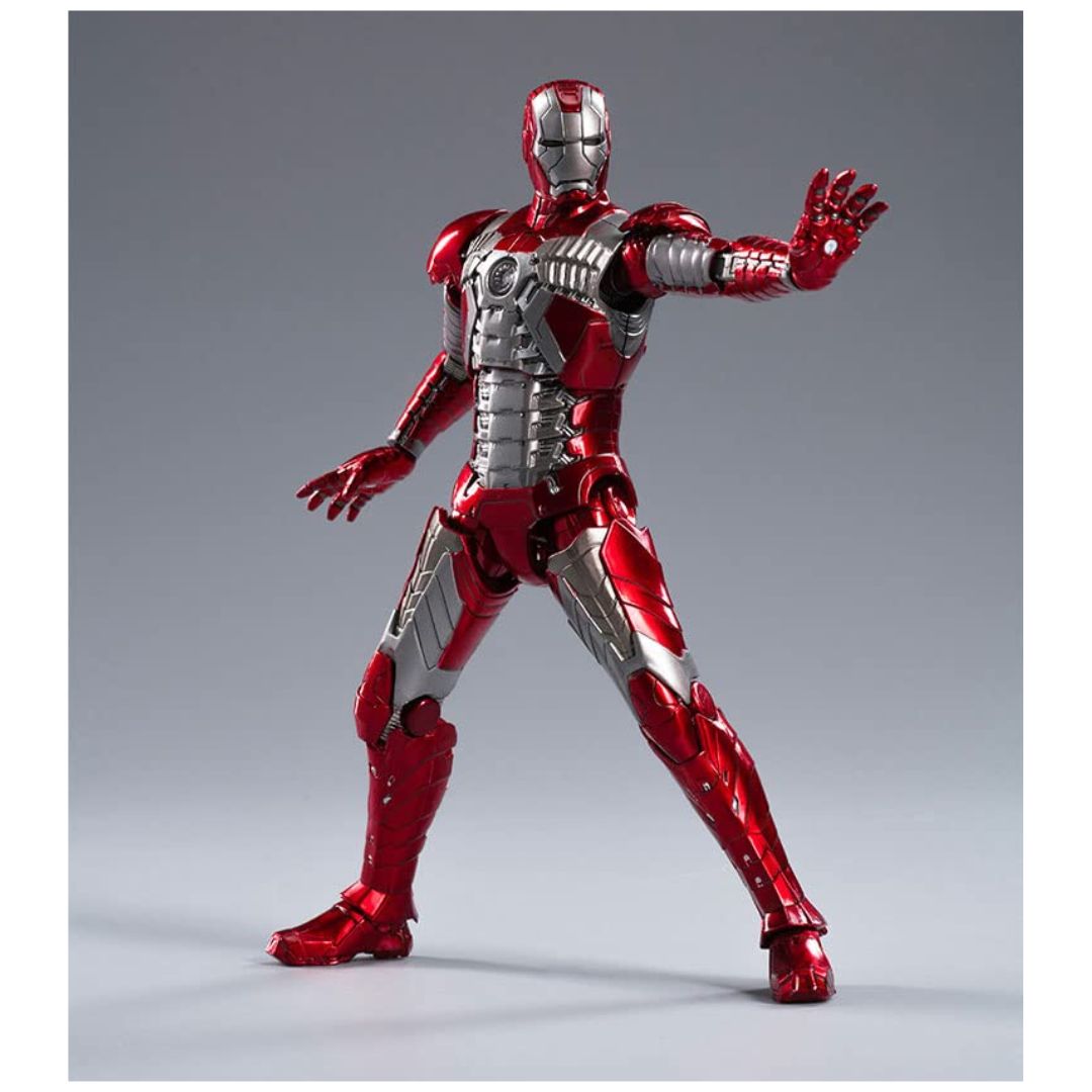 ZD Toys: Iron Man MK 5 Marvel 10th Anniversary Action Figure with the Hall of Armor 7 Inch, Scale 1:10
