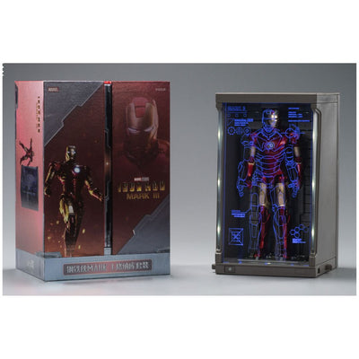 ZD Toys: Iron Man MK 3 Marvel 10th Anniversary Action Figure with the Hall of Armor 7 Inch, Scale 1:10