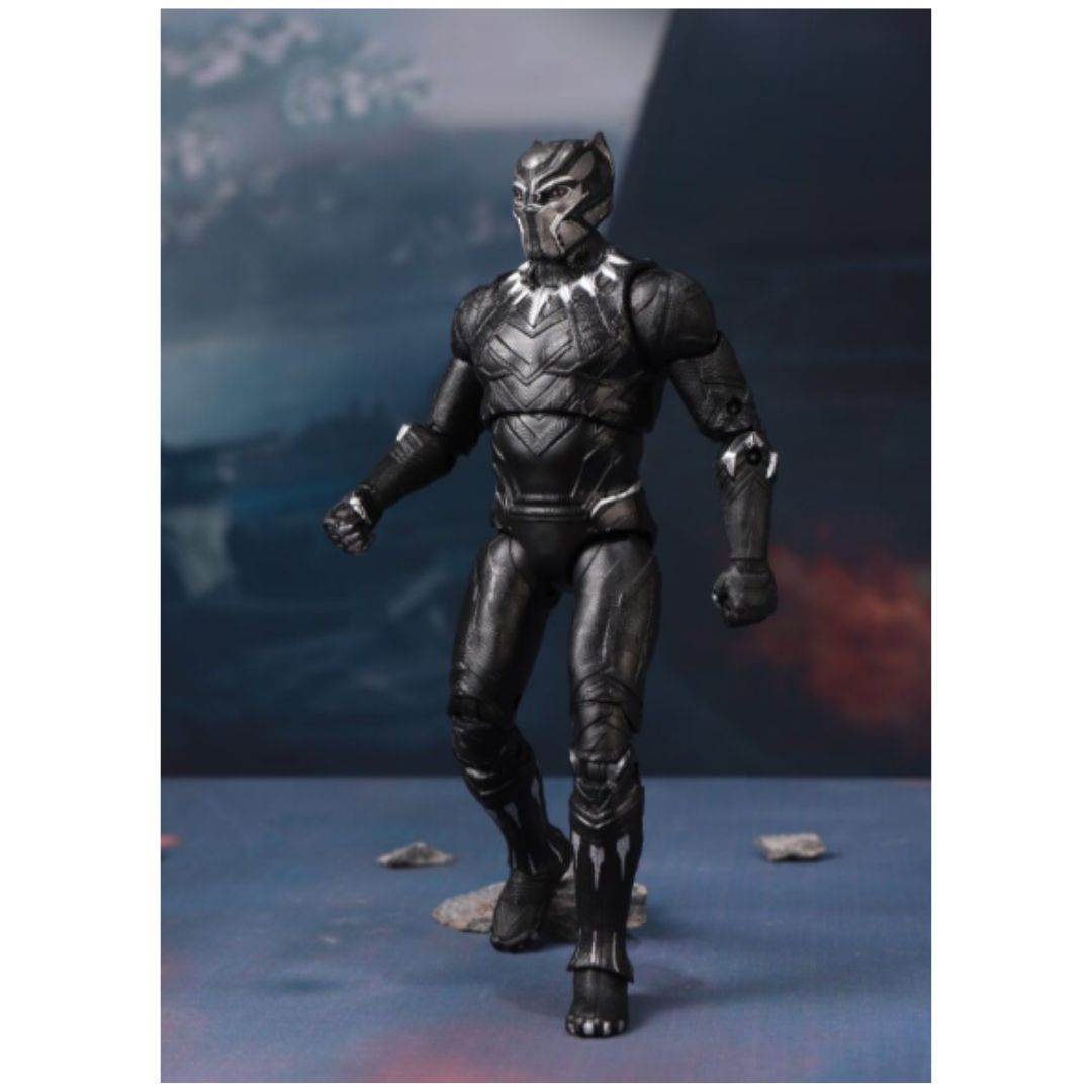 ZD Toys: Marvel Series Black Panther With Holder 7 Inch