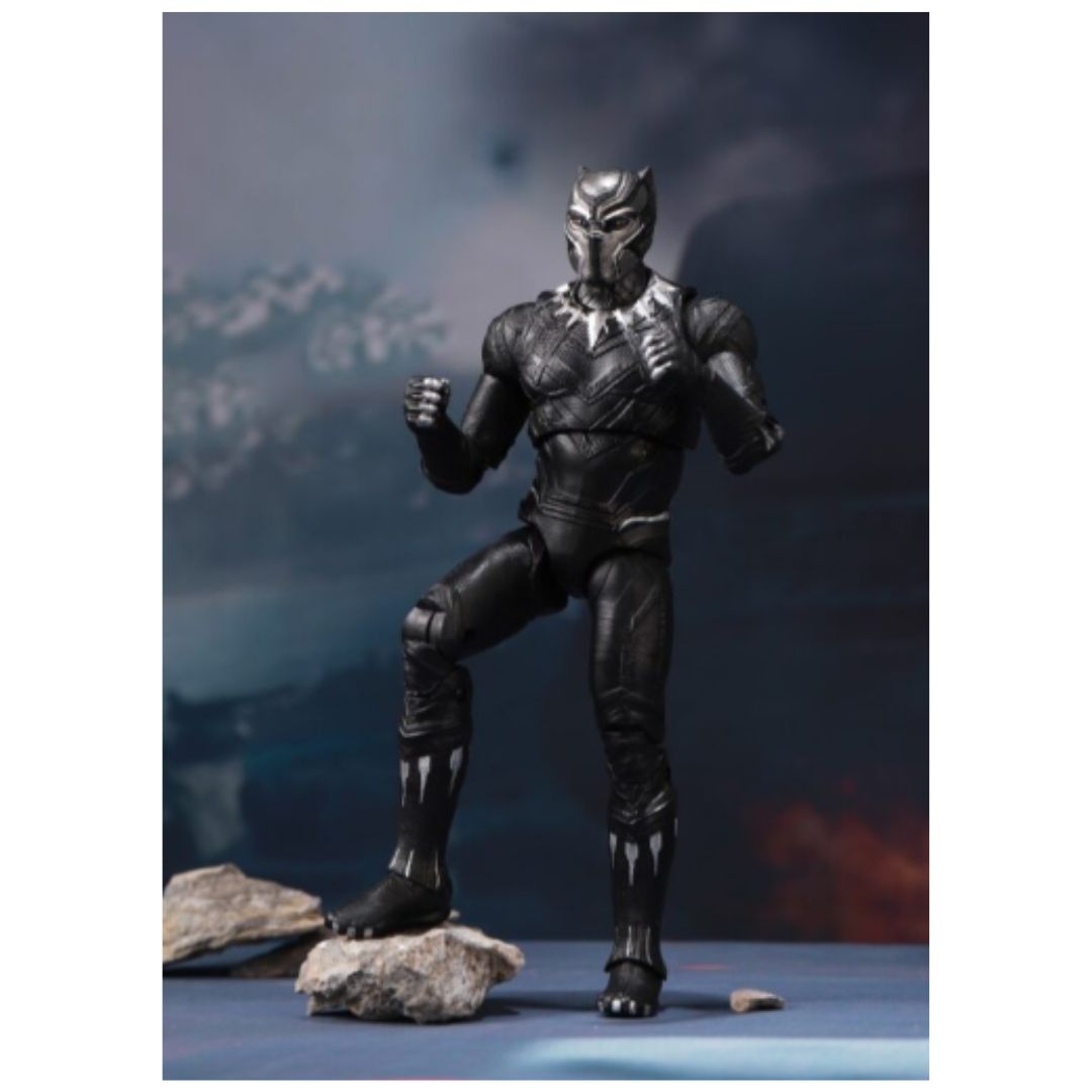 ZD Toys: Marvel Series Black Panther With Holder 7 Inch