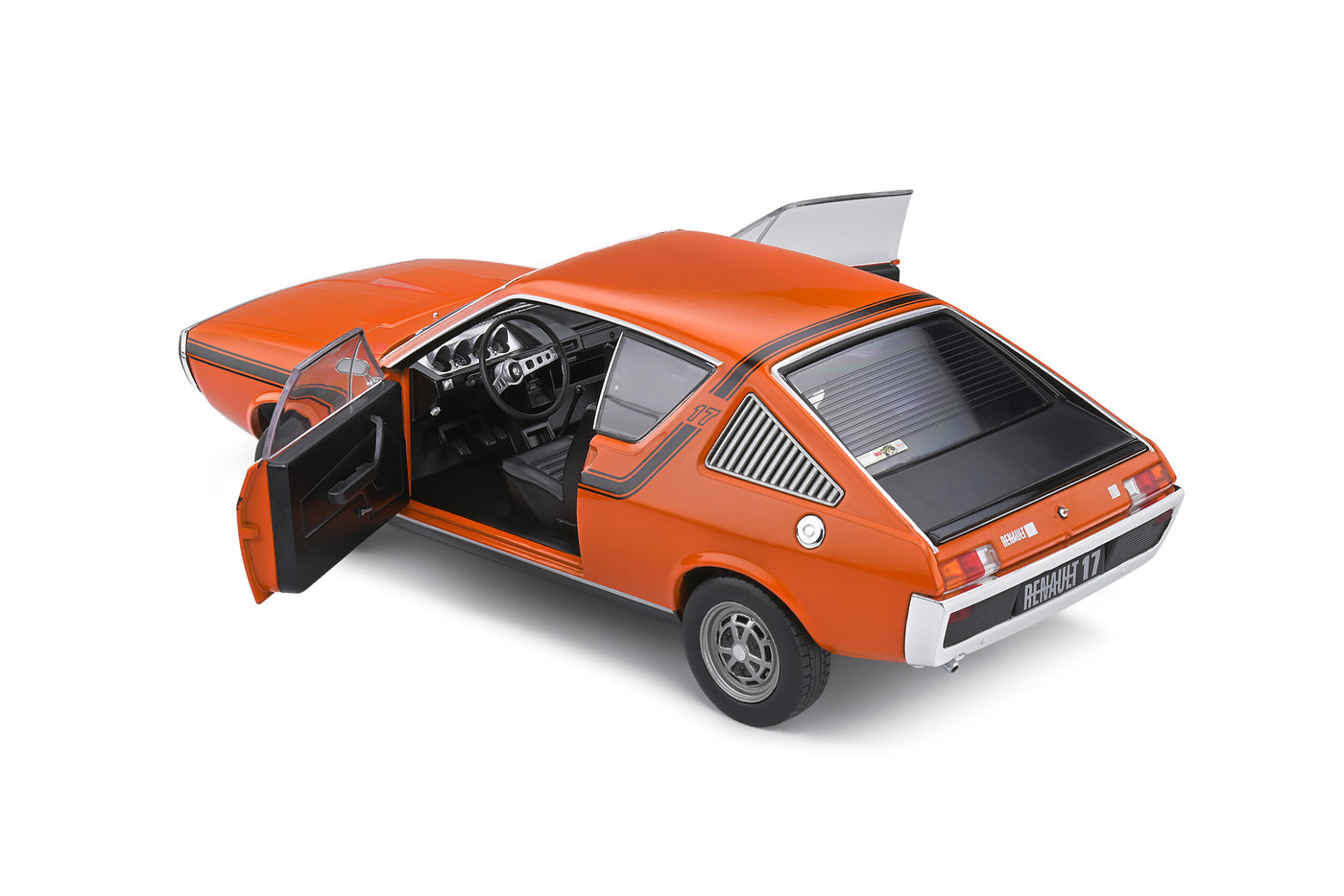 Solido : Renault 17 TS- Orange 331- Black Stripes-1973 (1:18)