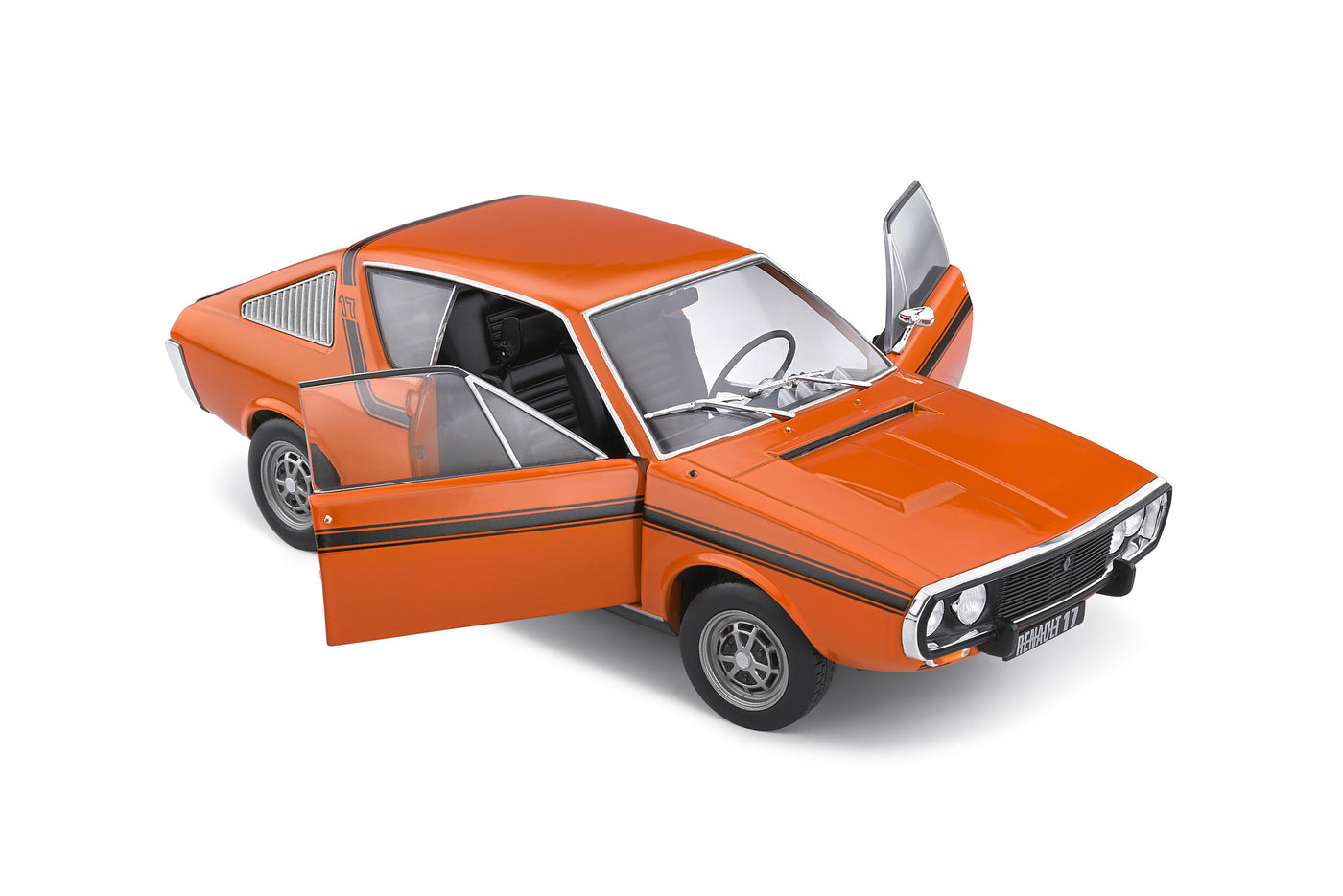 Solido : Renault 17 TS- Orange 331- Black Stripes-1973 (1:18)