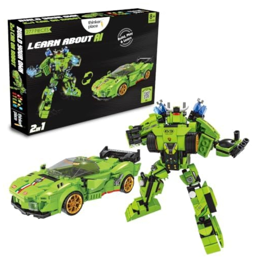 Thinker Place: 2-in-1 Racing Car Crazy Green Bull