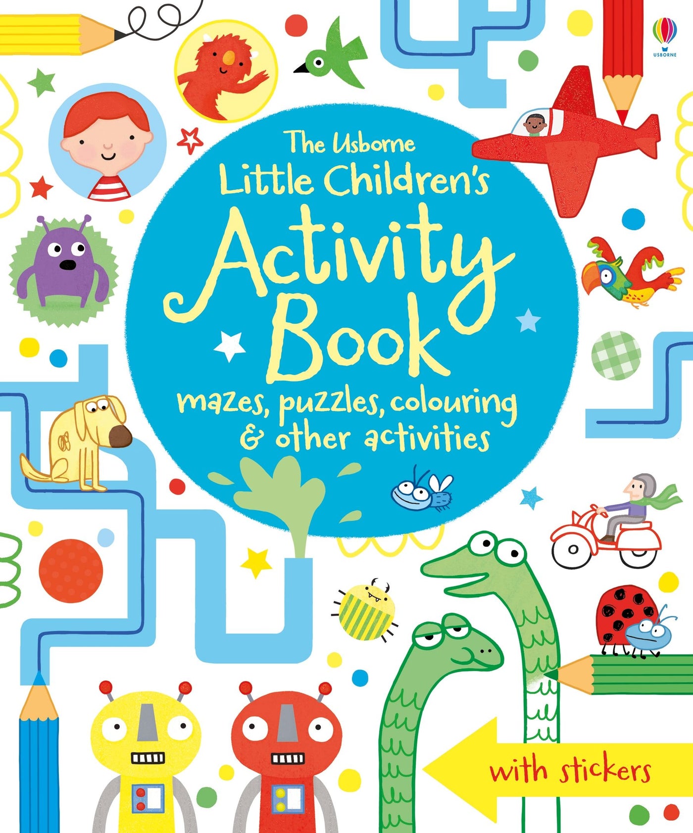 Little Children's Activity Book: Mazes, Puzzles, Colouring & other Activities With Stickers - Paperback | Usborne Books