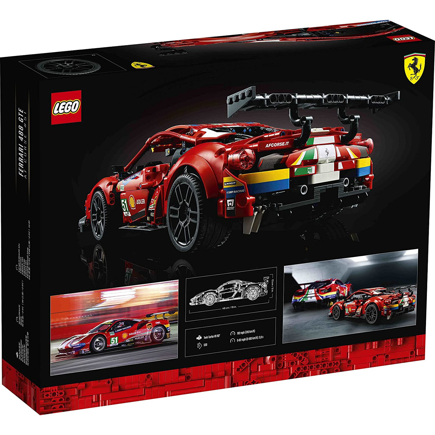 Ferrari 488 GTE “AF Corse #51”: 1682 PCS - Technic™  | LEGO®
